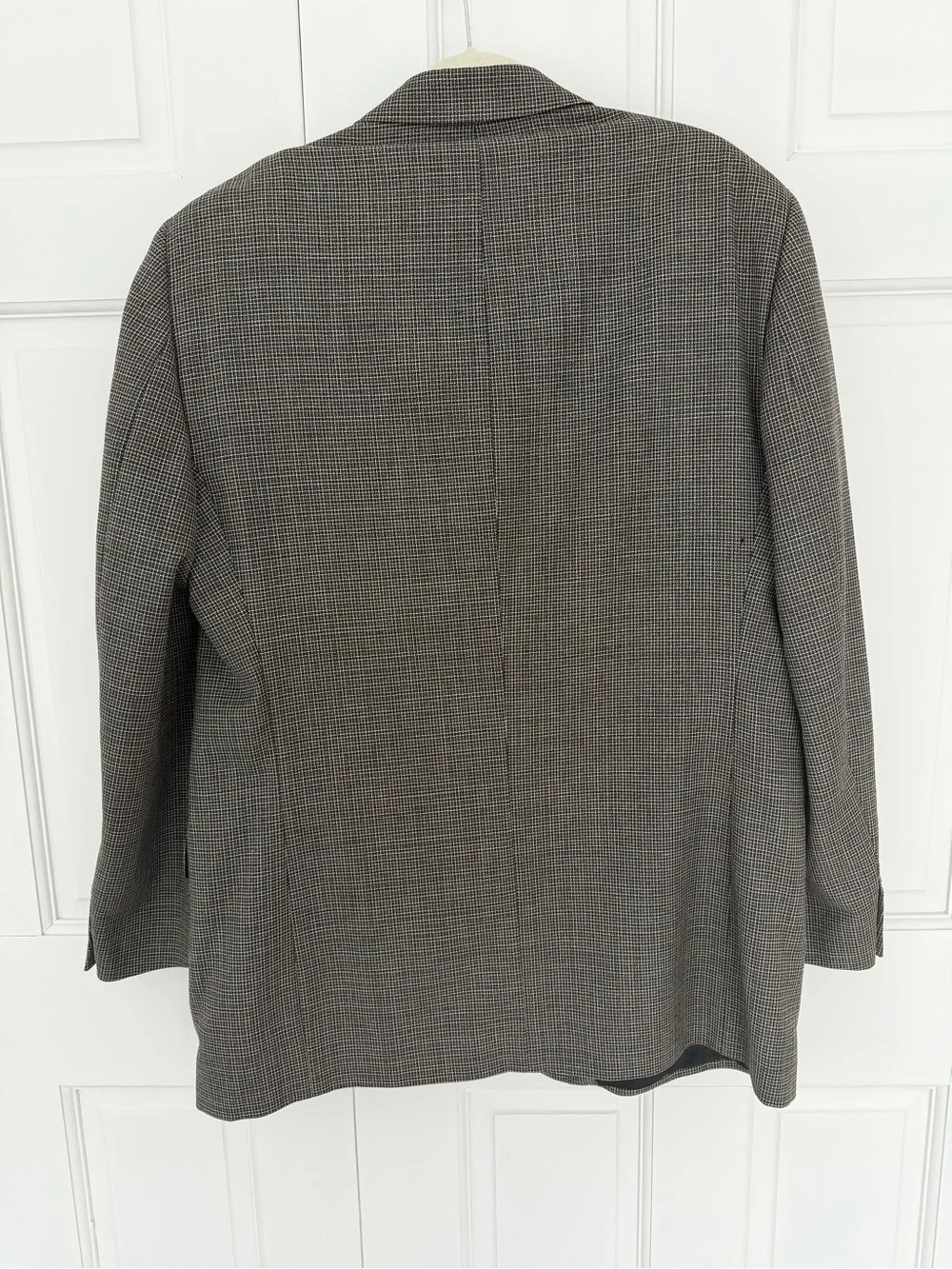 Zanettis Super 100s Wool Sport Coat Blazer Made in Italy Men 54T Brown Check 44L